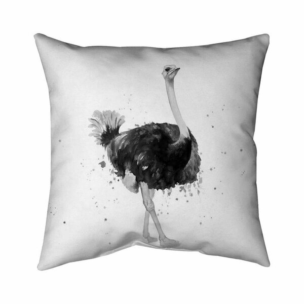 Begin Home Decor 26 x 26 in. Proud Ostrich-Double Sided Print Indoor Pillow 5541-2626-AN458